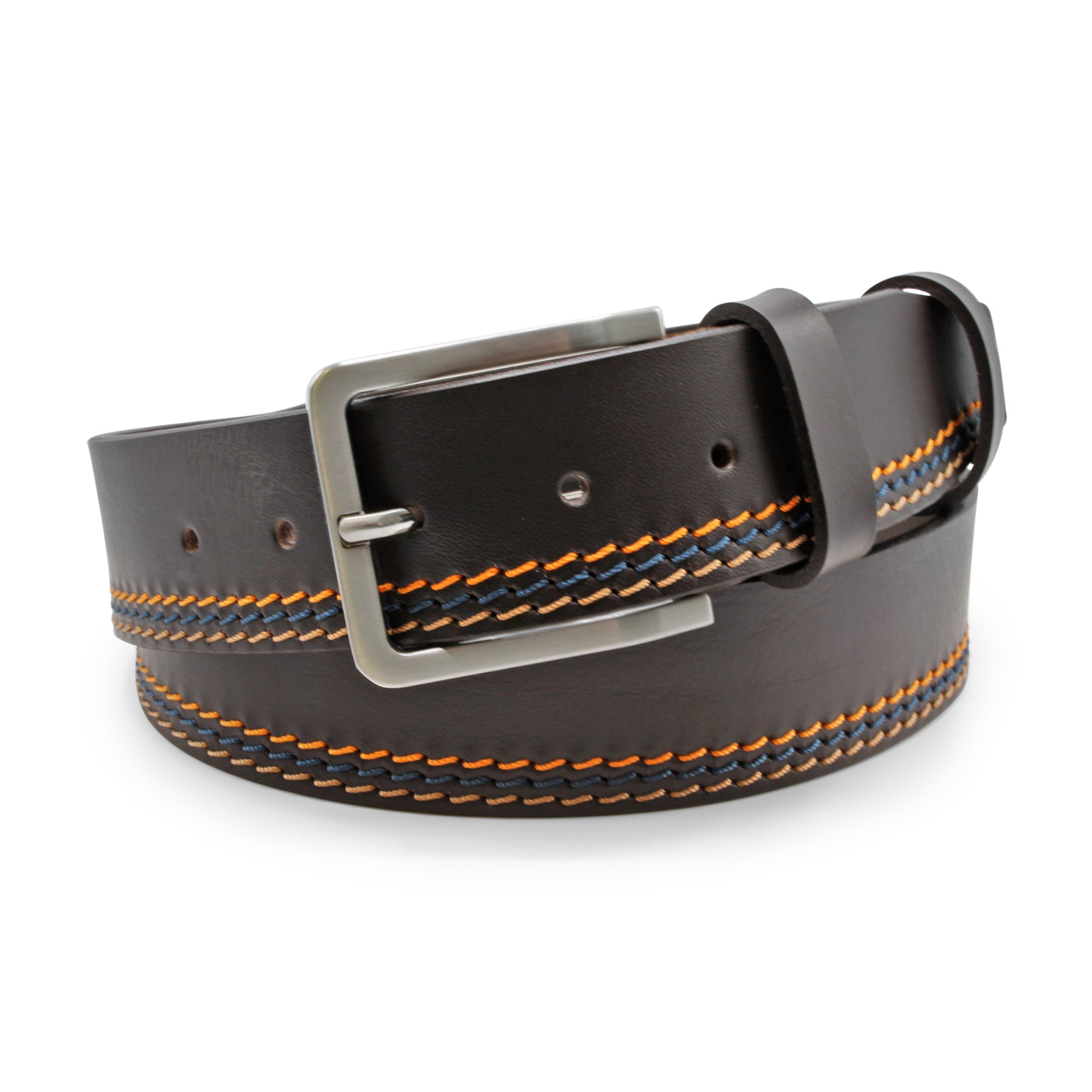 Smooth Triple Contrast Stitch Belt 40mm