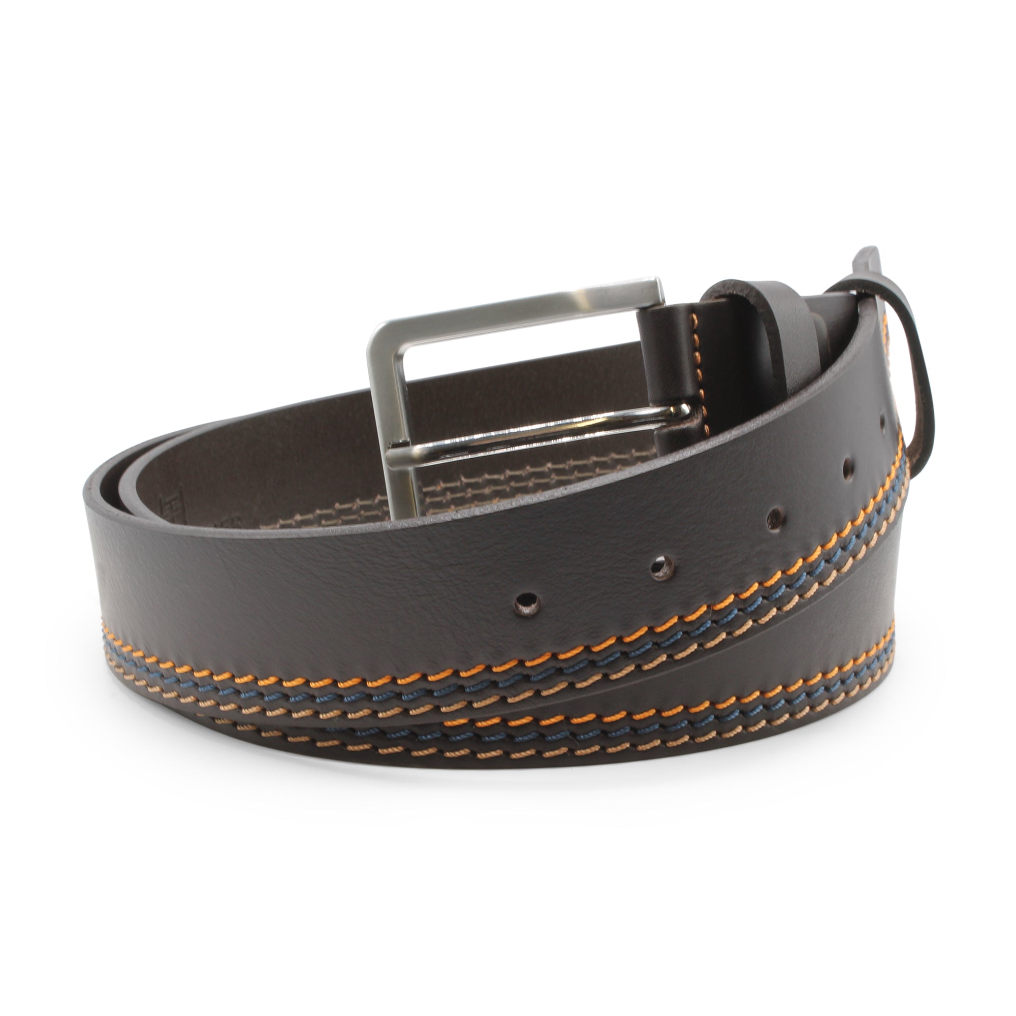 Smooth Triple Contrast Stitch Belt 40mm