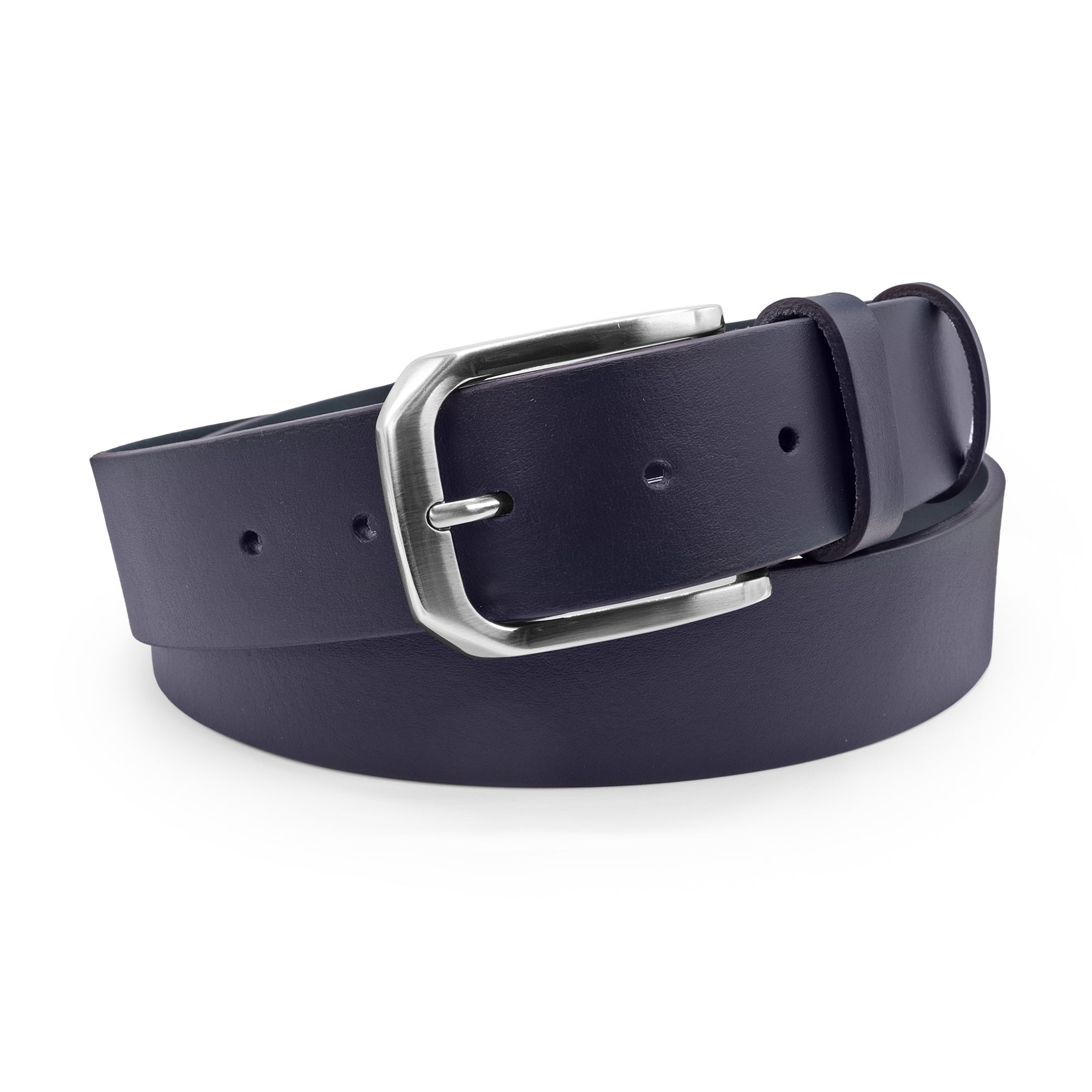 Ali Navy smooth volanato jeans belt 40mm  - Huxley Tanner