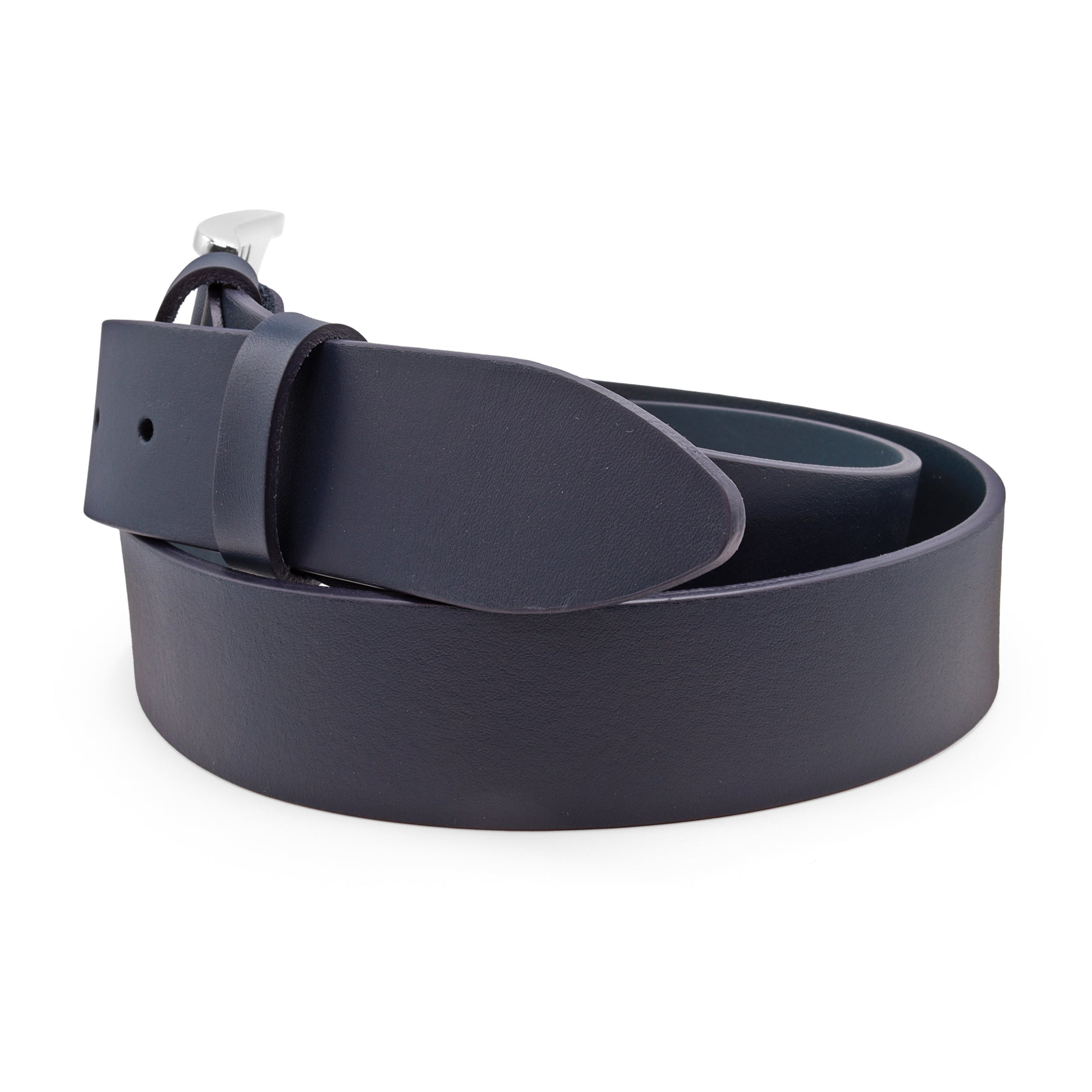 Ali Navy smooth volanato jeans belt 40mm  - Huxley Tanner