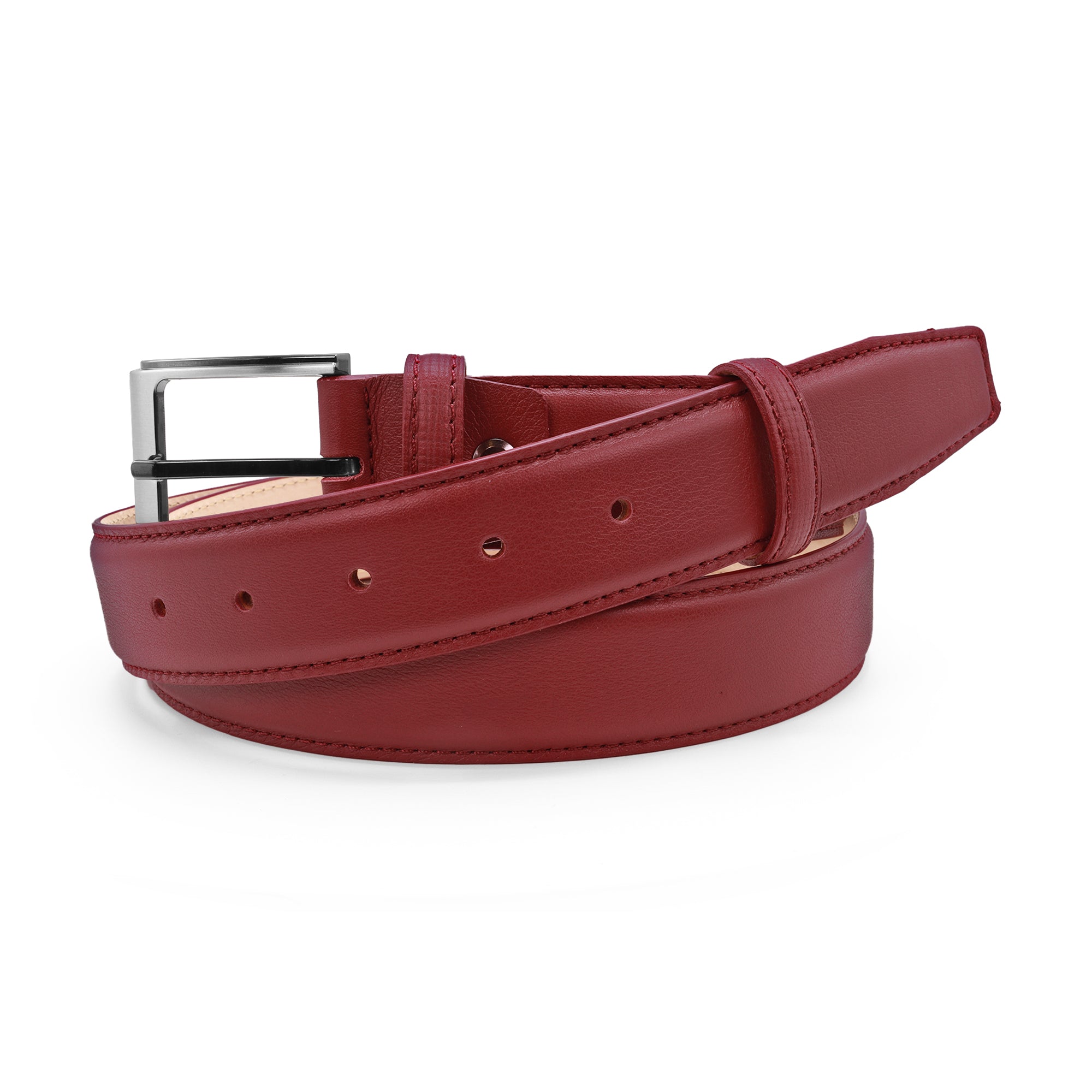 Ballesteros Burgundy classic napa grain belt 35mm  - Huxley Tanner