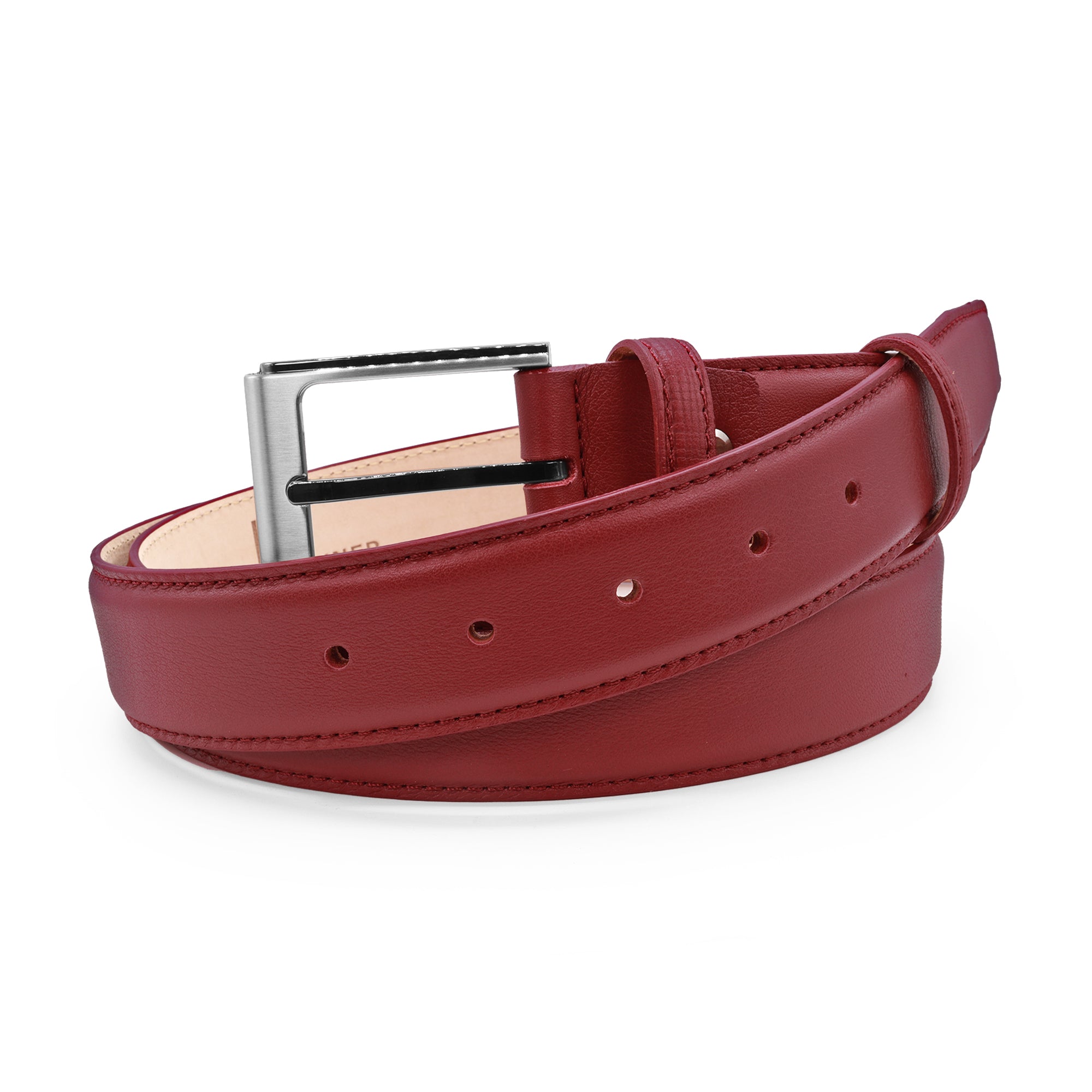 Ballesteros Burgundy classic napa grain belt 35mm  - Huxley Tanner