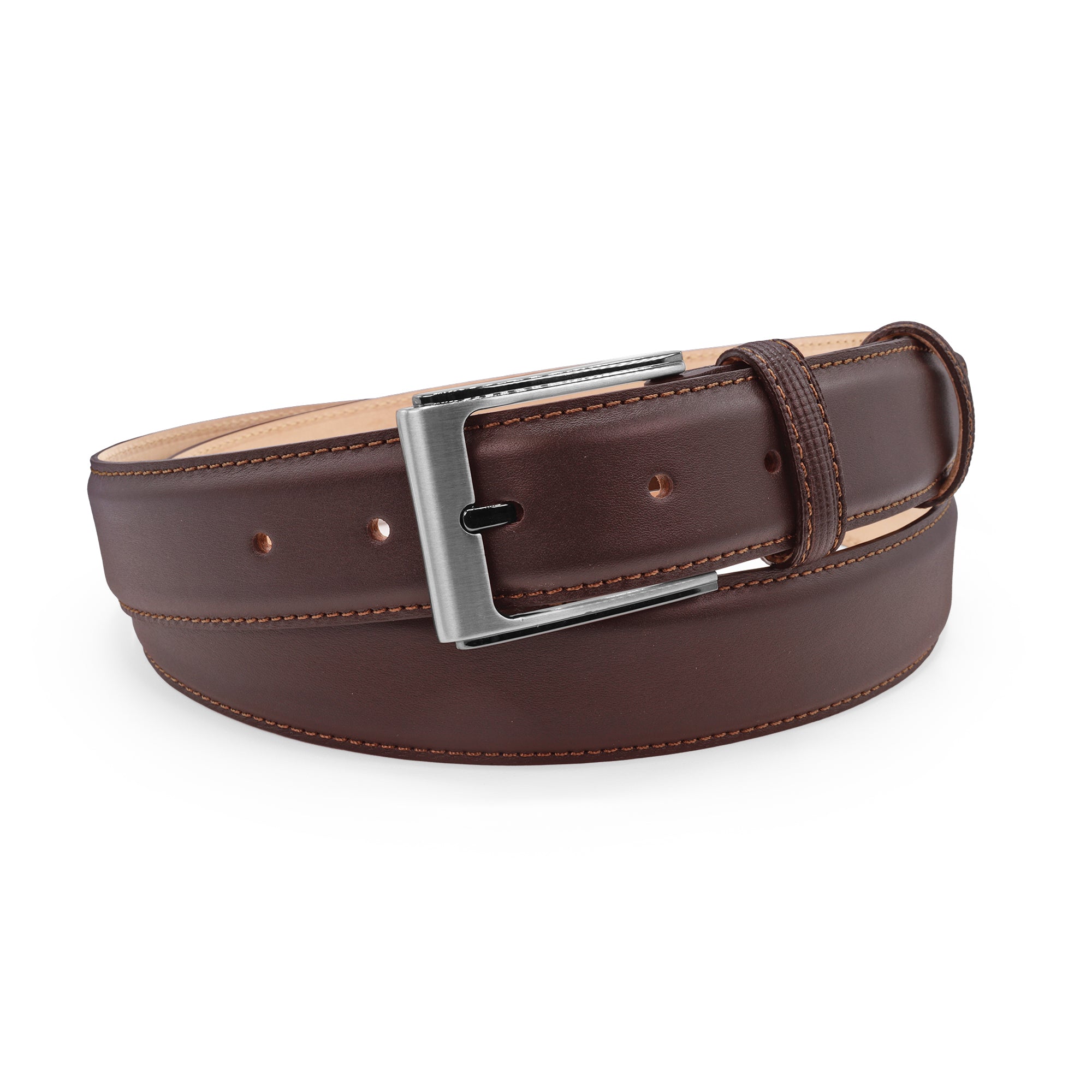 Ballesteros Dark Brown classic napa grain belt 35mm  - Huxley Tanner