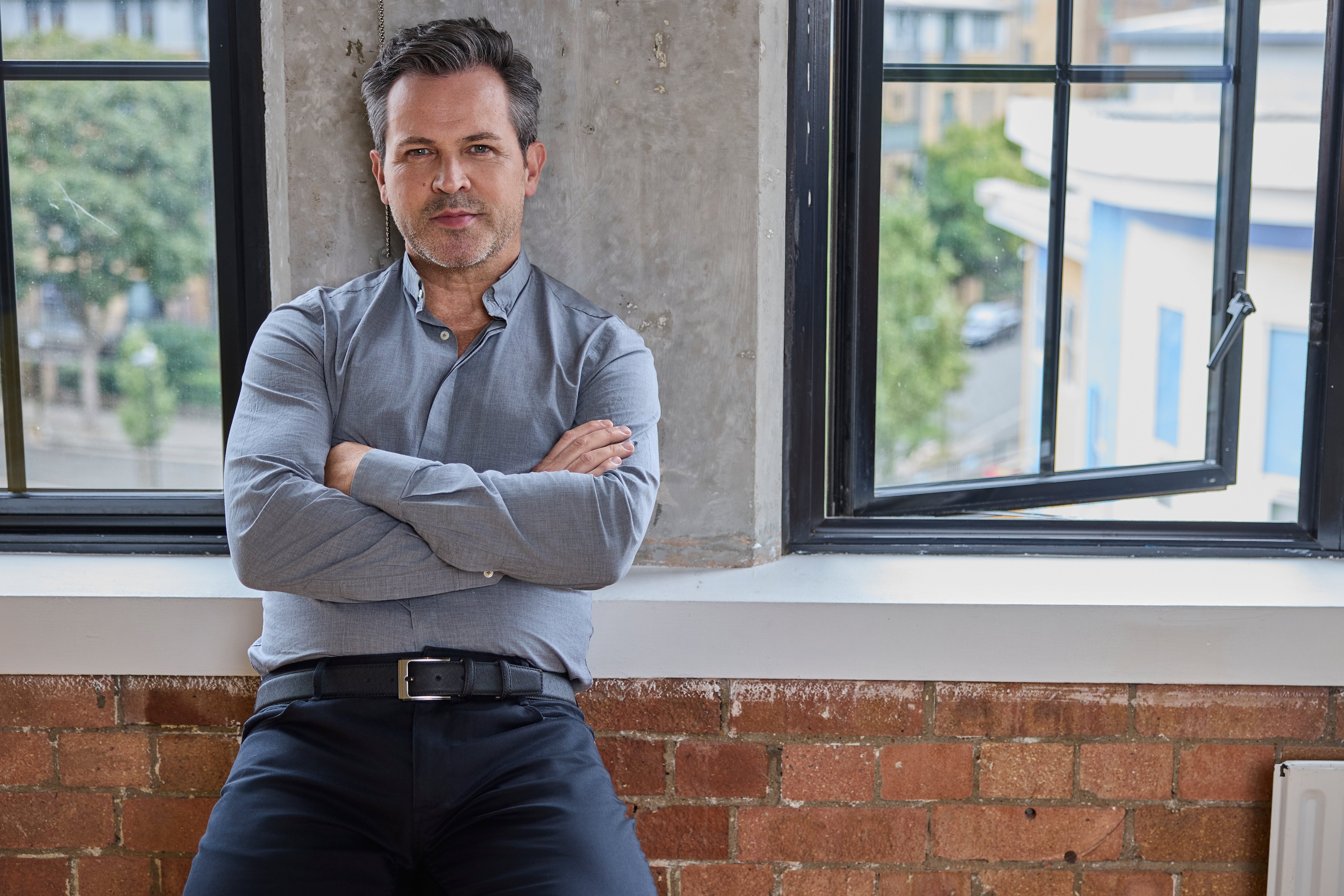 Men's Black Saffiano Leather Smart Belt - Huxley Tanner