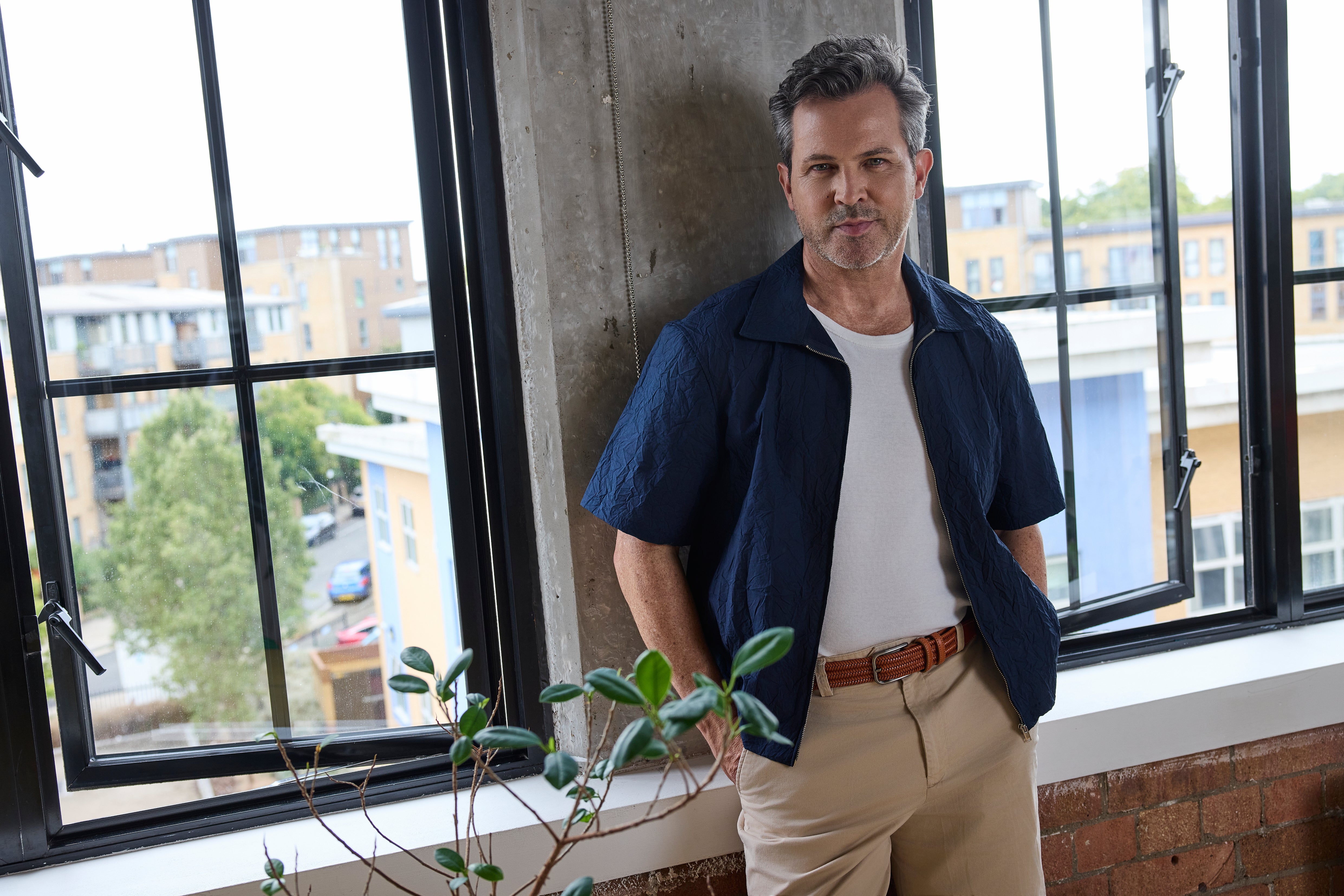 Mens Stretch Leather Handwoven Tan Belt - Huxley Tanner