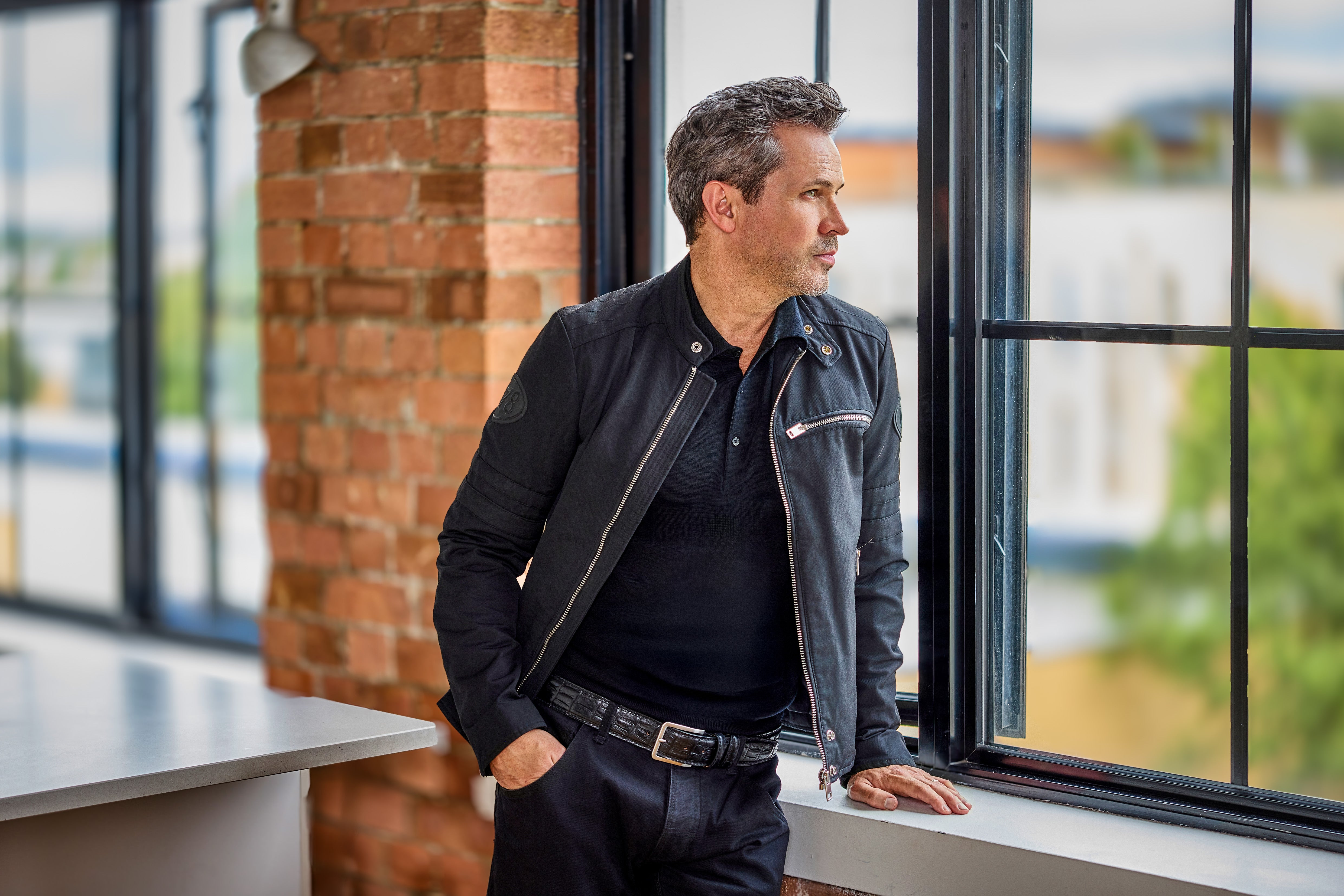 Men's McEnroe Black Mock Alligator Leather Belt - Huxley Tanner