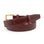 Carson Dark Brown Stitch Detail vegetable tanned leather belt Huxley Tanner