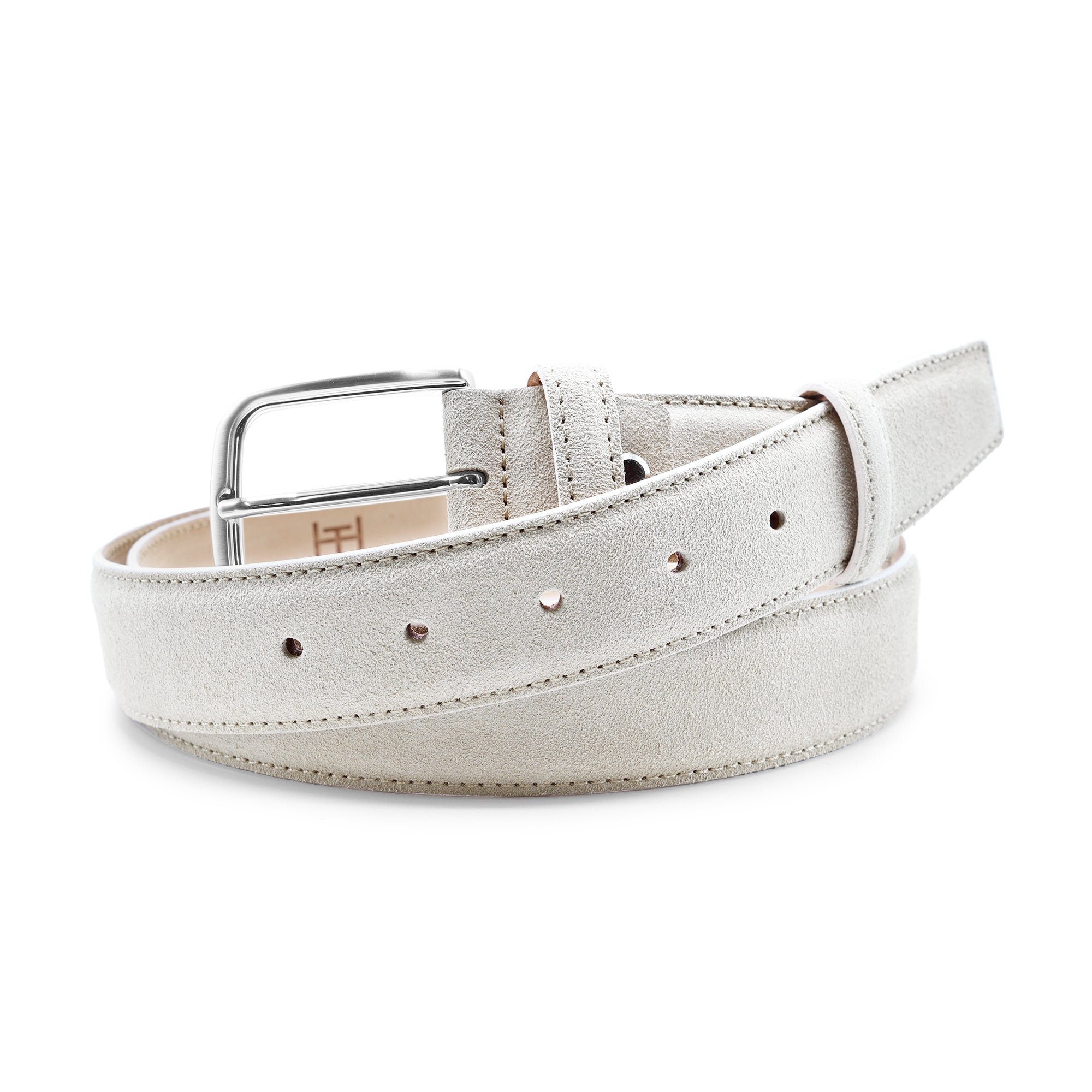 white suede belt
