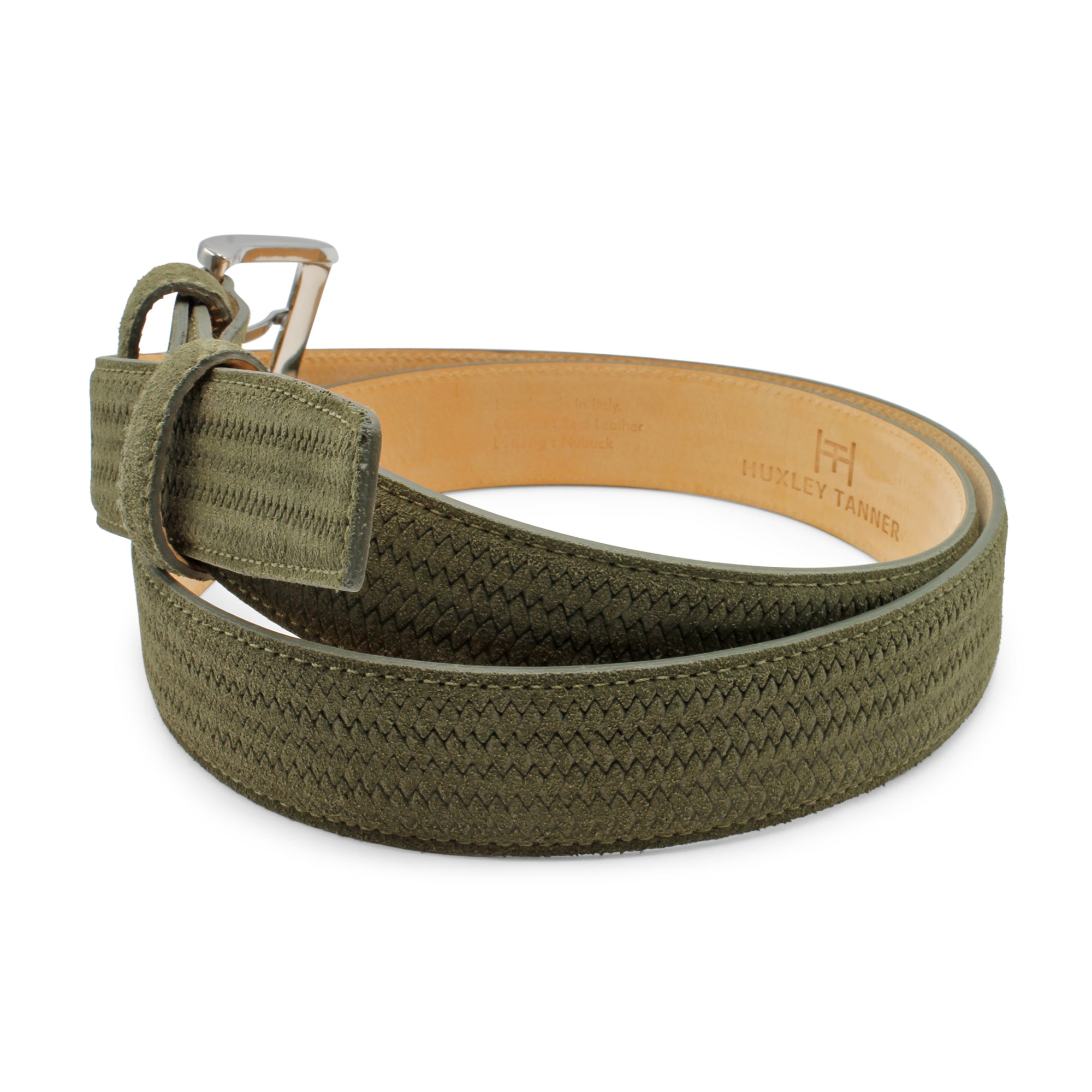 Basket Weave Suede Belt 35mm