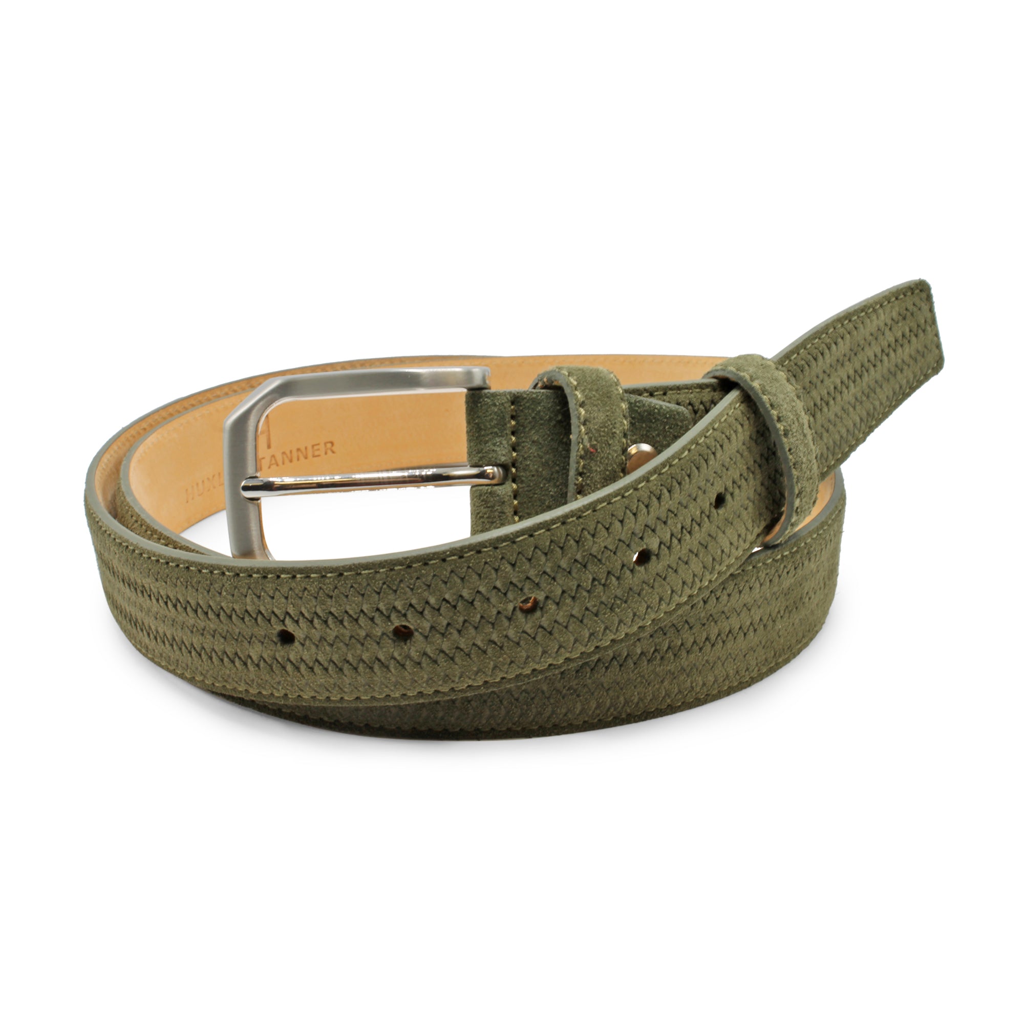 Basket Weave Suede Belt 35mm