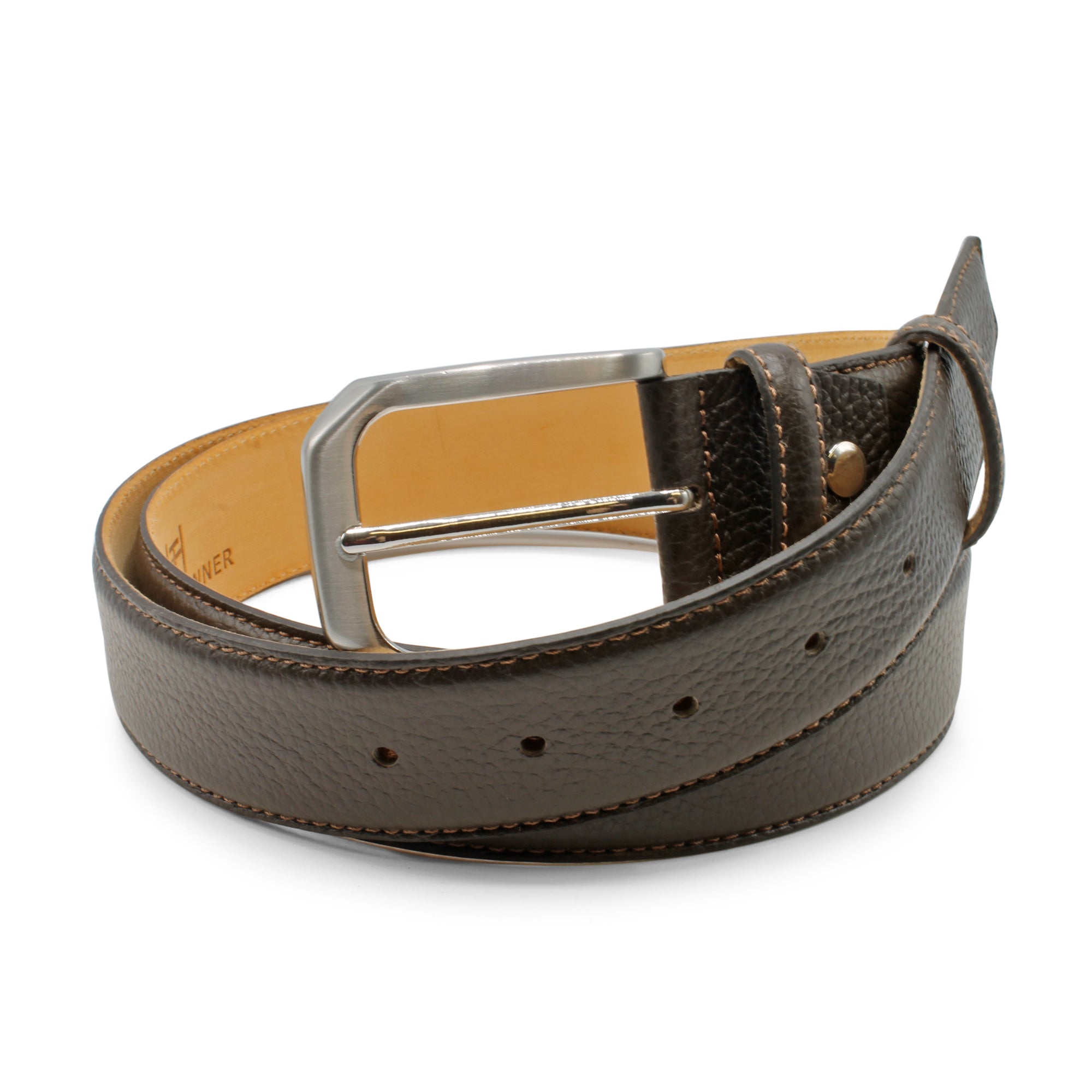 Cervo Texture Mottled Leather Belt 40mm