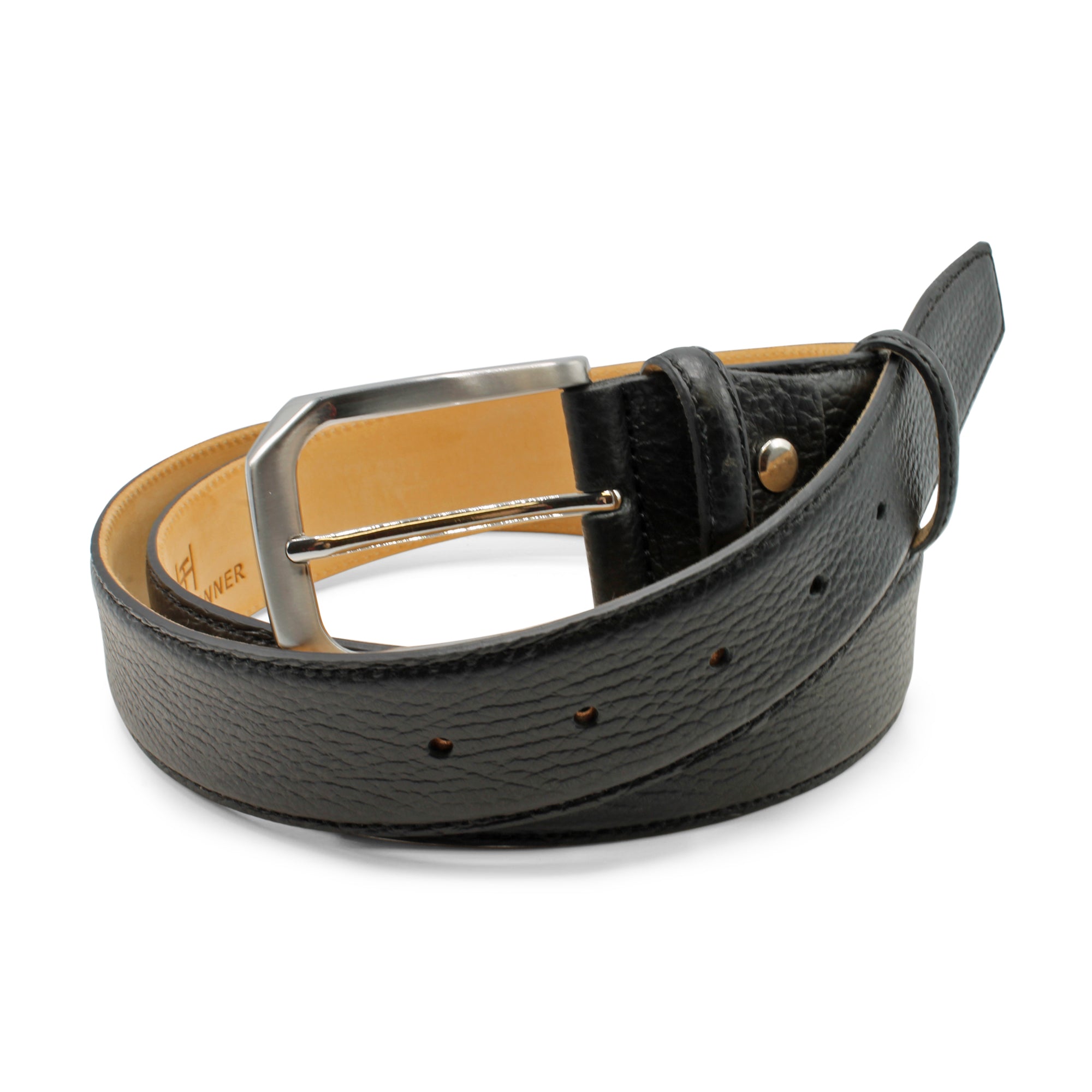 Cervo Texture Mottled Leather Belt 40mm