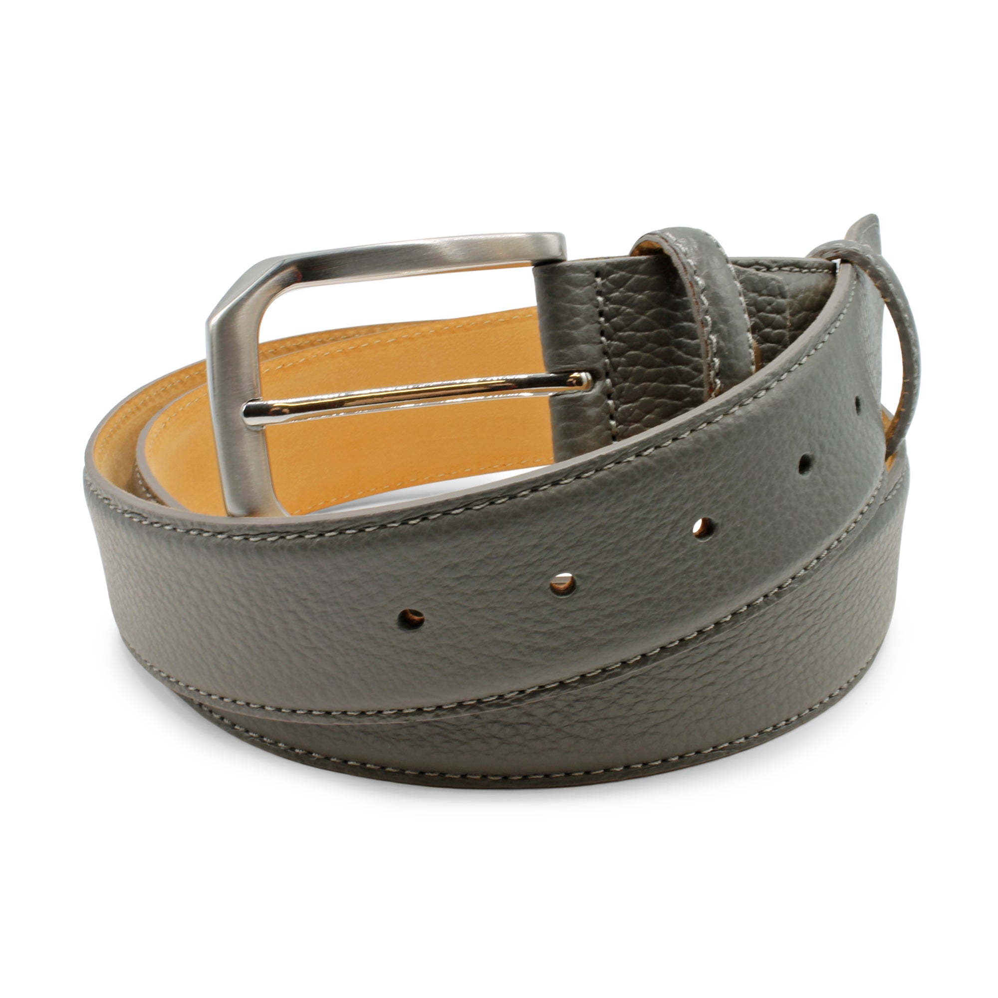 Cervo Texture Mottled Leather Belt 40mm