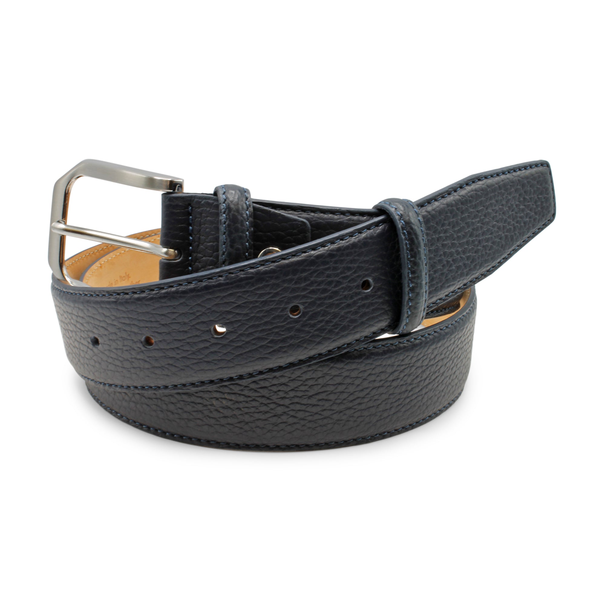 Cervo Texture Mottled Leather Belt 40mm