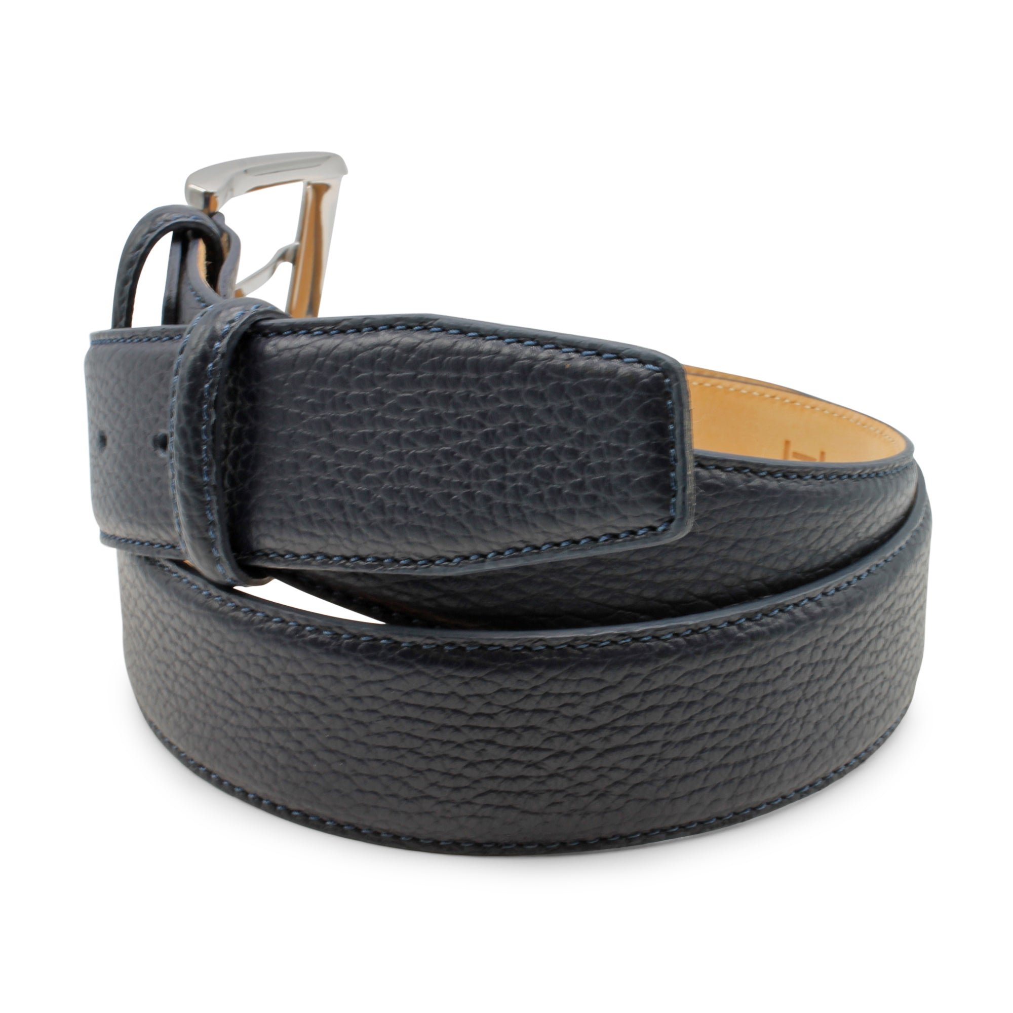 Cervo Texture Mottled Leather Belt 40mm