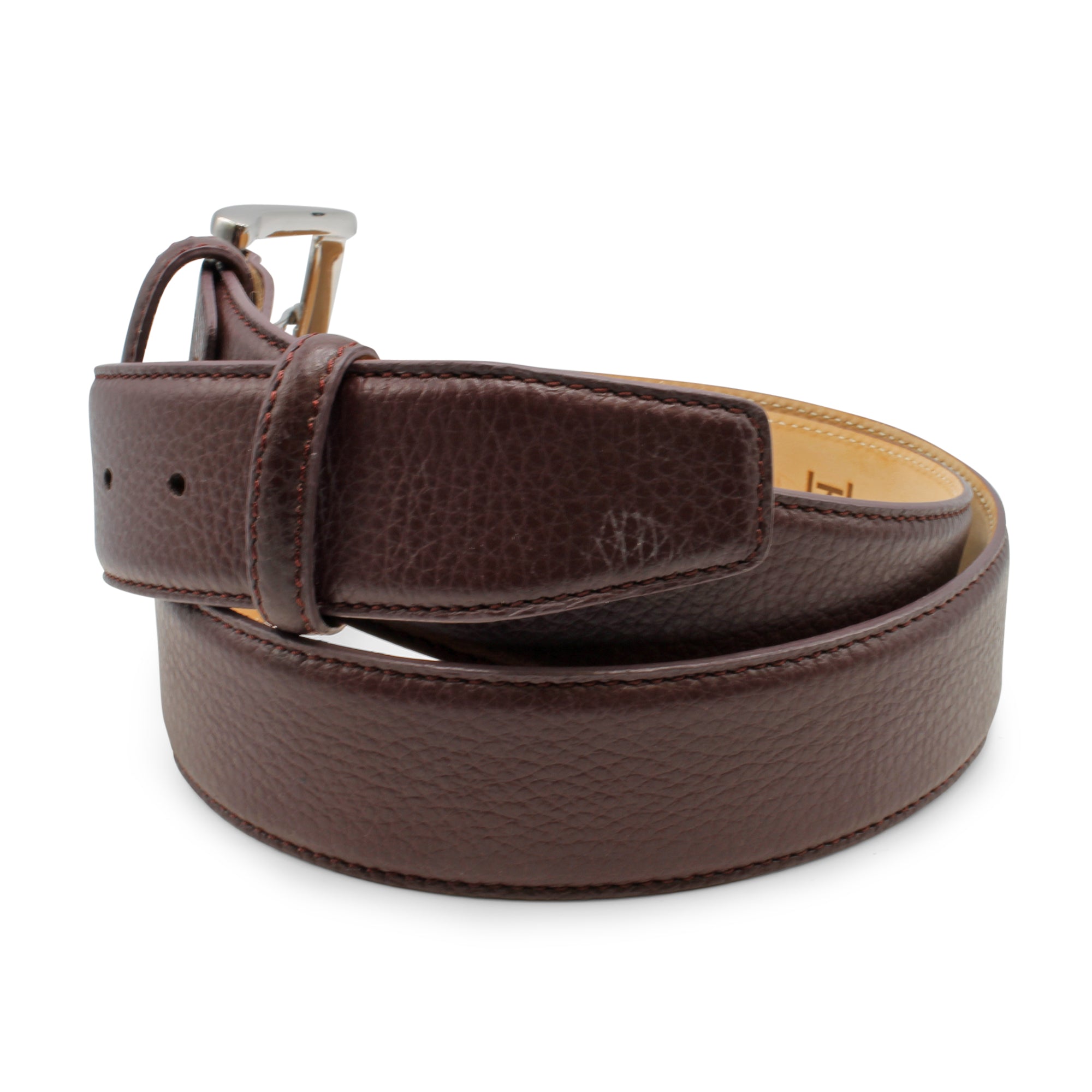 Cervo Texture Mottled Leather Belt 40mm