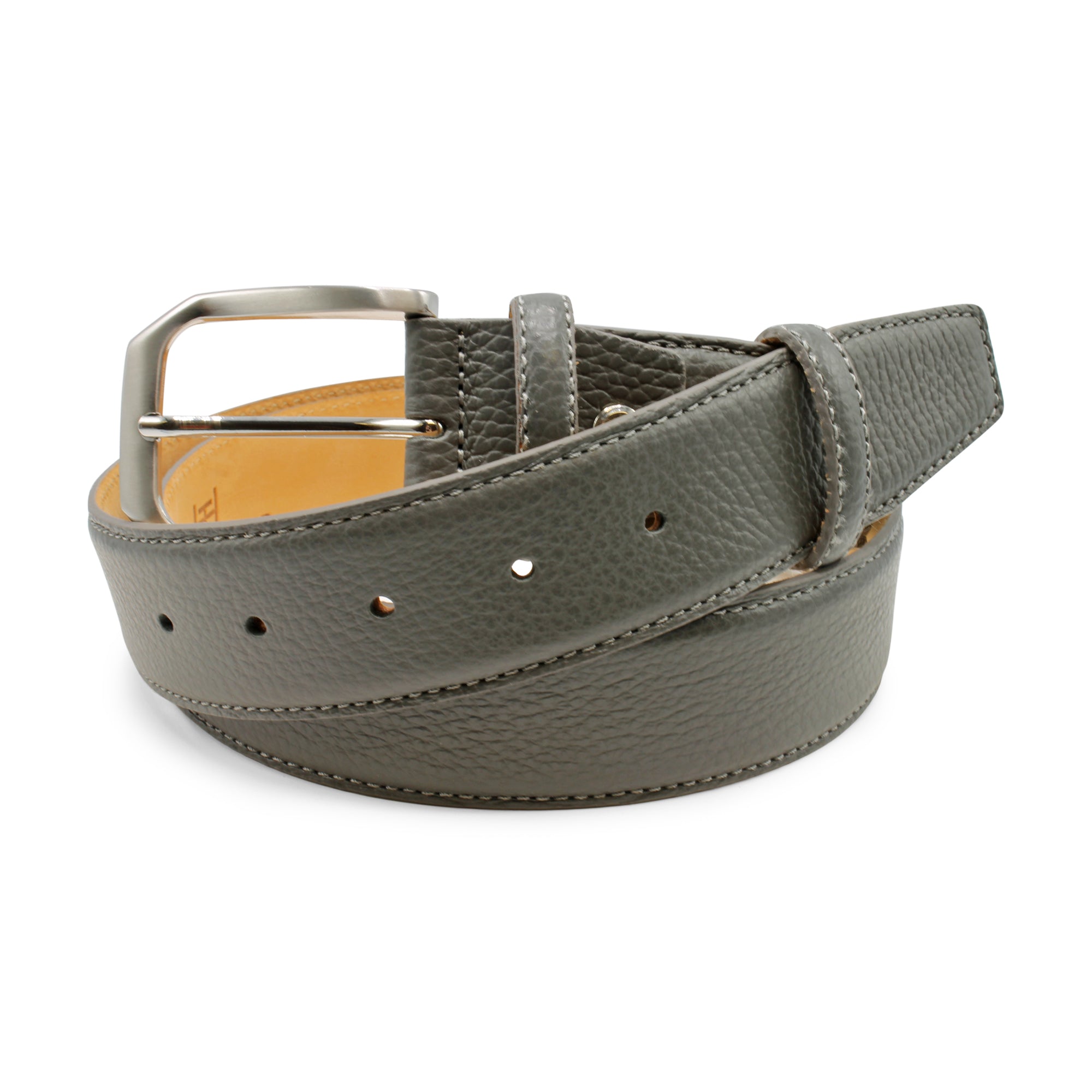 Cervo Texture Mottled Leather Belt 40mm