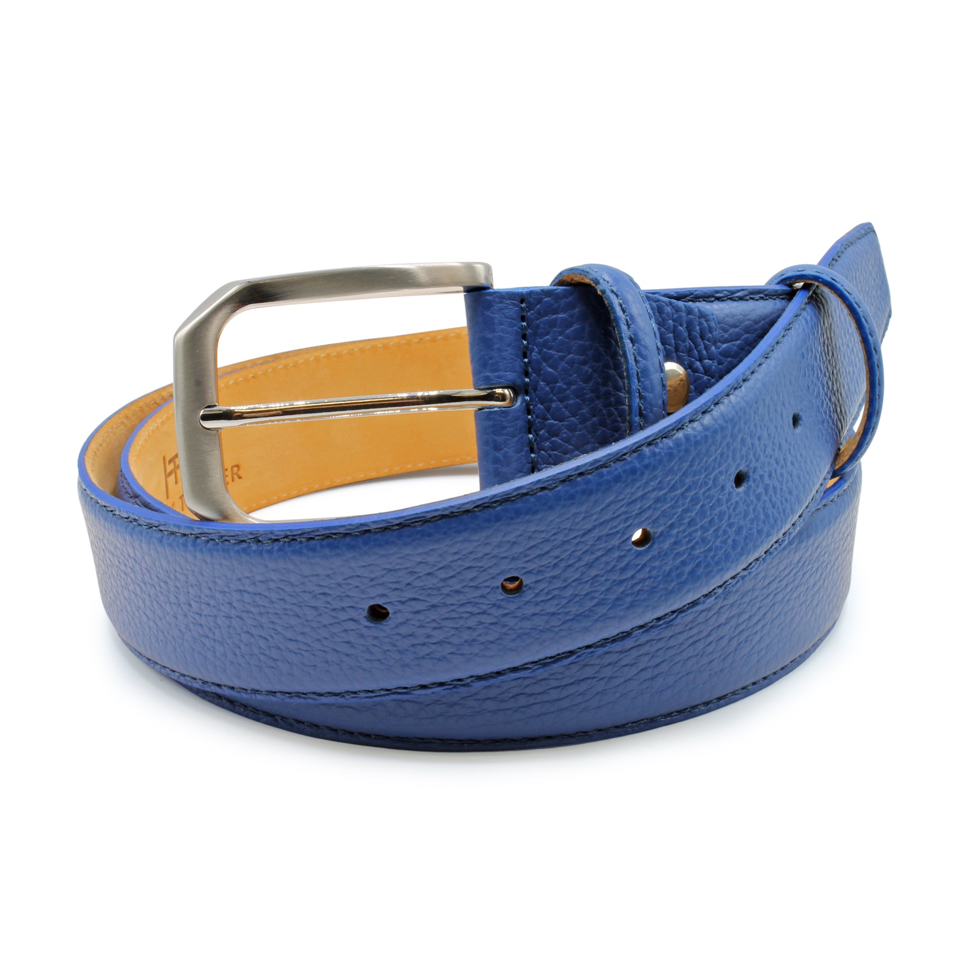 Cervo Texture Mottled Leather Belt 40mm