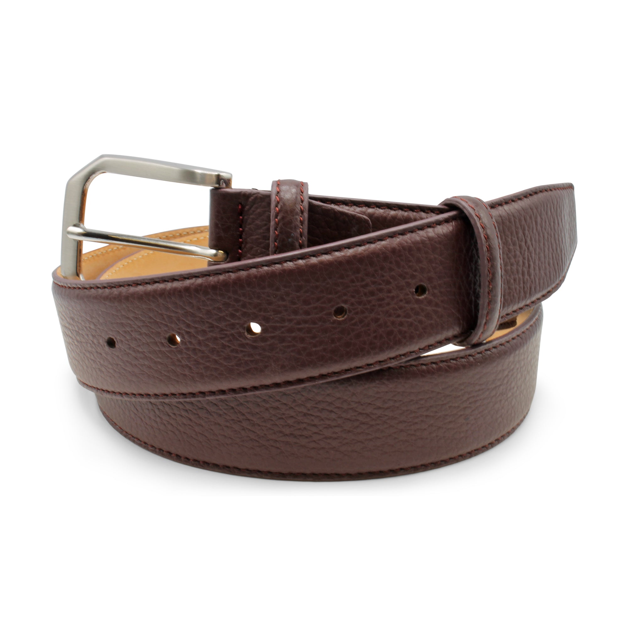 Cervo Texture Mottled Leather Belt 40mm