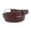Johnson Dark Brown cervo texture mottled leather belt 40mm - Huxley Tanner
