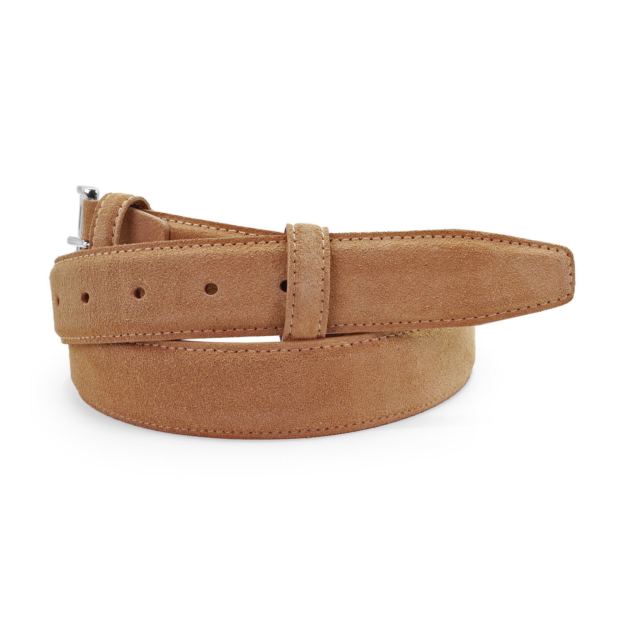 Palmer Sand classic suede belt 35mm   - Huxley Tanner