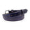 Pele Navy hand burnished polished leather belt 35mm - Huxley Tanner